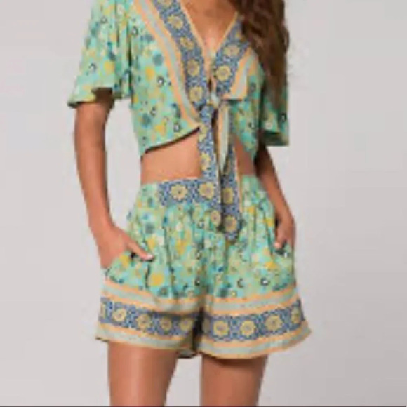 NWT Band of Gypsies High-Waisted Fiji Print Shorts - Picture 4 of 5